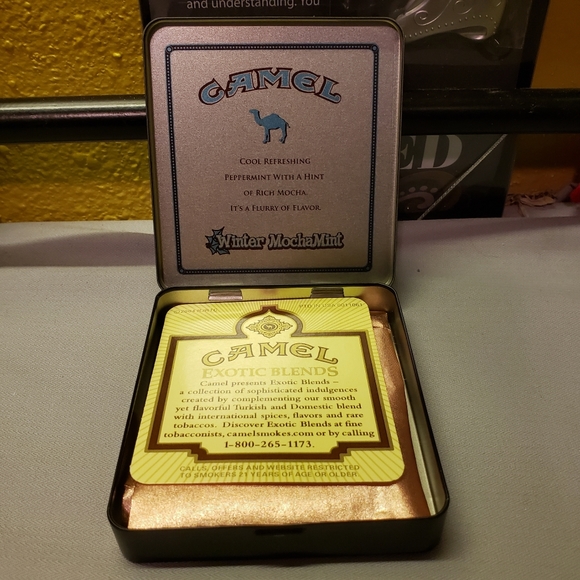 Vtg R.J.Reynolds Tobacco Tin 20 Class A Cigarettes Camel Winter Mocha Mint - Picture 4 of 4